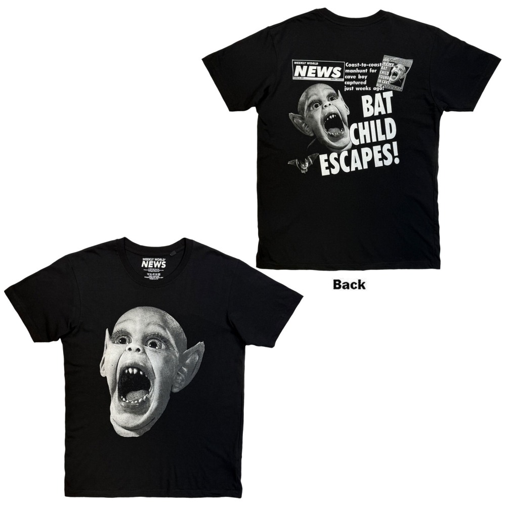 Weekly World News - Jumbo Bat Boy Mens Tshirt - Black